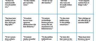 Spela floskelbingo på jobbet