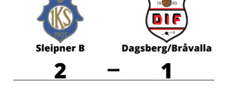 Förlust med 1-2 för Dagsberg/Bråvalla mot Sleipner B