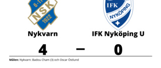 Förlust med 0-4 för IFK Nyköping U mot Nykvarn