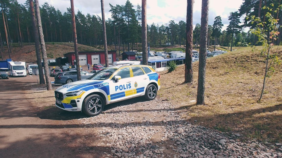 Arkivbild. Polisbil i Gnagaredalen under Semesterracet.