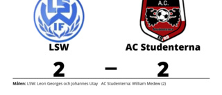 LSW och AC Studenterna delade på poängen