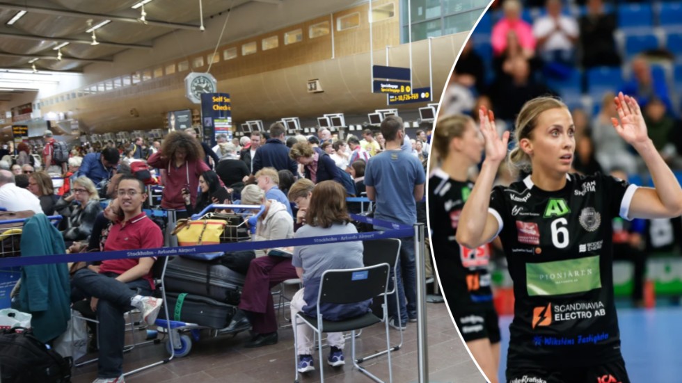Boden Handboll, med Emmy Nordmark i spetsen, valde bort en hotellnatt och satt istället och sov inne på Arlanda.