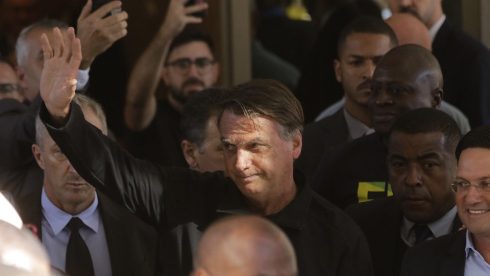 Brasiliens tidigare president Jair Bolsonaro. Bild från slutet av mars.