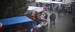 Årlig julmarknad saknade snö