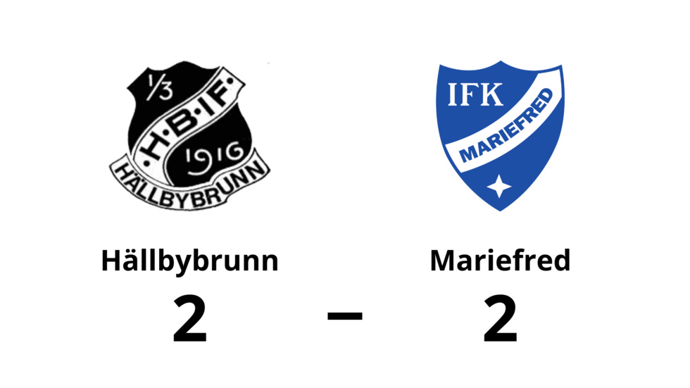 Hällbybrunns IF spelade lika mot IFK Mariefred