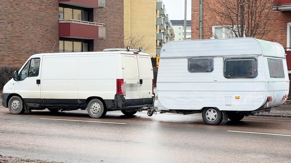 Här försvinner husvagnen från Norr.