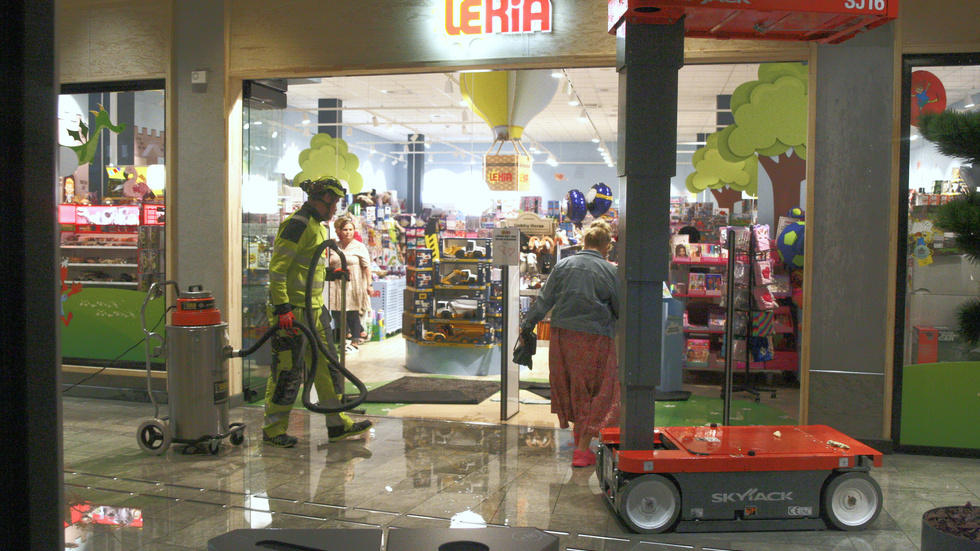 Vatten, läckage, Galleria nio, Kiruna nya centrum
