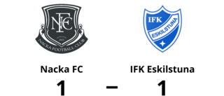 IFK Eskilstuna i ledning i halvtid - men tappade segern mot Nacka FC