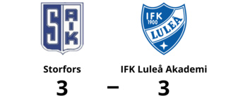 IFK Luleå Akademi kryssade borta mot Storfors