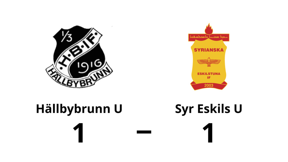 Hällbybrunns IF U spelade lika mot Syrianska Eskilstuna U