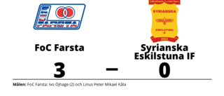 Syrianska Eskilstuna IF föll mot FoC Farsta på bortaplan