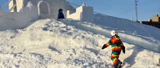 Nu är snöborgen redo att ta emot besökare