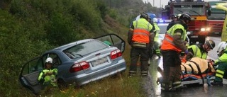 Fem skadade i trafikolycka