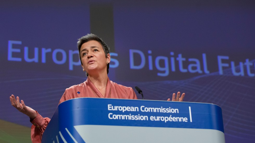 EU:s digitaliseringskommissionär Margrethe Vestager. Arkivbild.