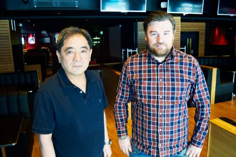 William Wu och Mikael Johansson strax före nyöppningen i mars förra året. 