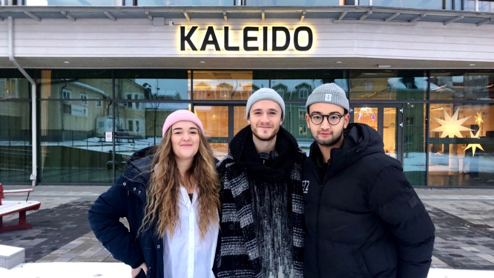 Dinah Ahl, Gustav Björkman och Tim Lundberg var några av studenterna bakom livesändningen från Kaleido. (Arkivbild)
