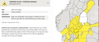 Varnar för plötslig ishalka nattetid