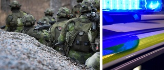 Två män bröt sig in på militärområde