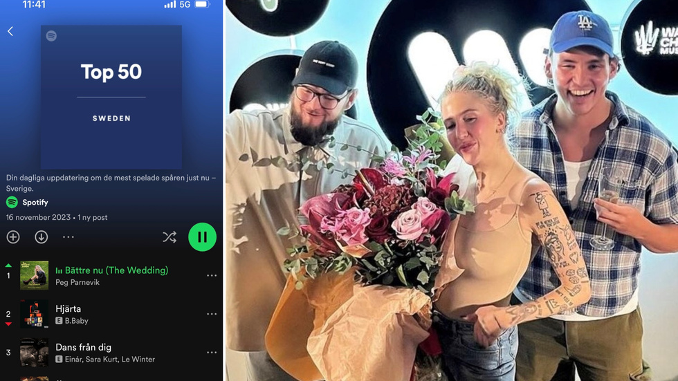Under torsdagen hamnade Peg Parneviks låt "Bättre nu" överst på Spotifys Sverigelista. Texten till den har Joel Gunnarsson, uppvuxen i Södra vi, varit med och skrivit.