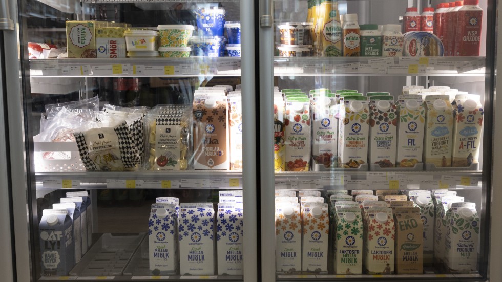 Mejeriprodukter har minskat mest i pris under augusti månad, jämfört med juli. Arkivbild.