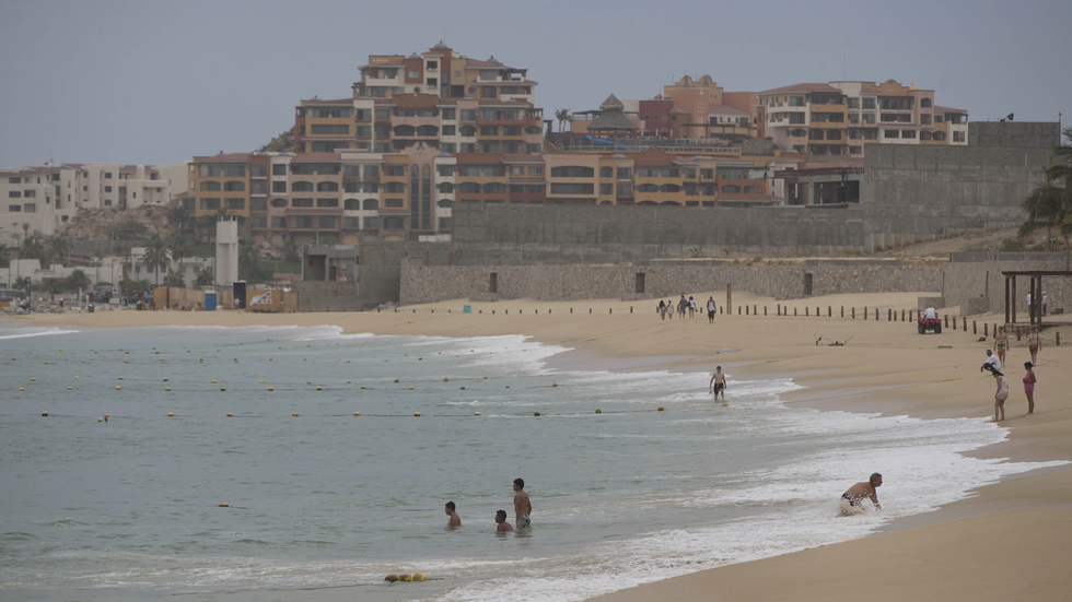 Arkivbild från stranden i El Médano på Teneriffa.