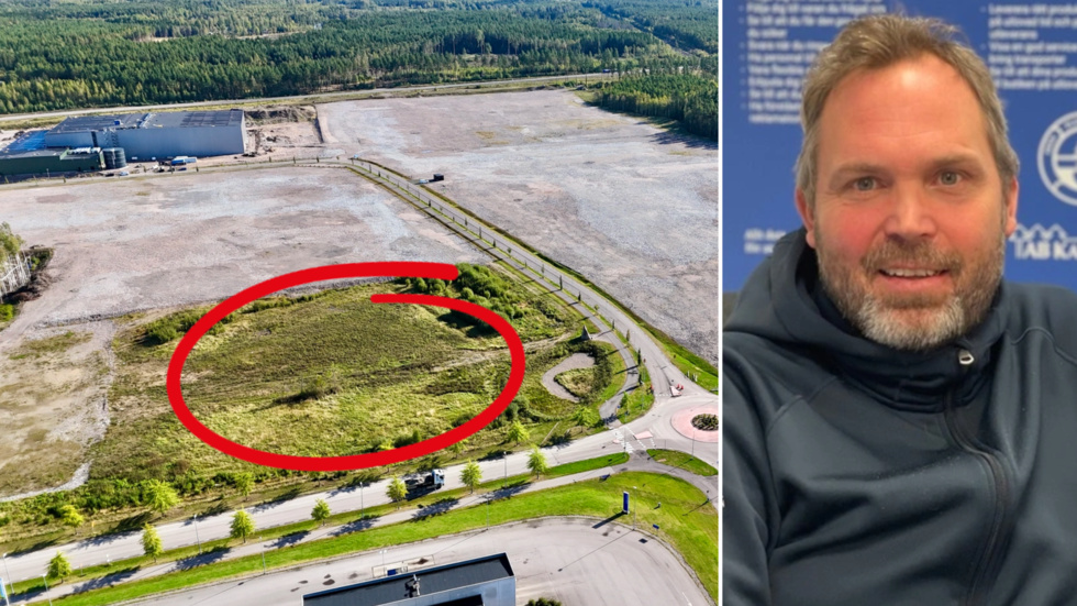 Karl Hedin bygghandel ska ligga på den inringade tomten. Peter Pilö, regionsamordnare för Öst, förklarar att bygget har försenats ytterligare. 
