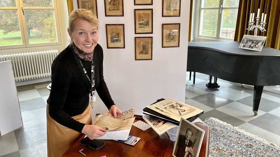 Under fredagen återskapade Ulrika di Martini Brakel Per-Olof Johnsons arbetsplats som hon beskriver som "härligt rörig".