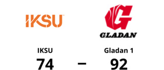 Gladan 1 vann med 92-74 mot IKSU