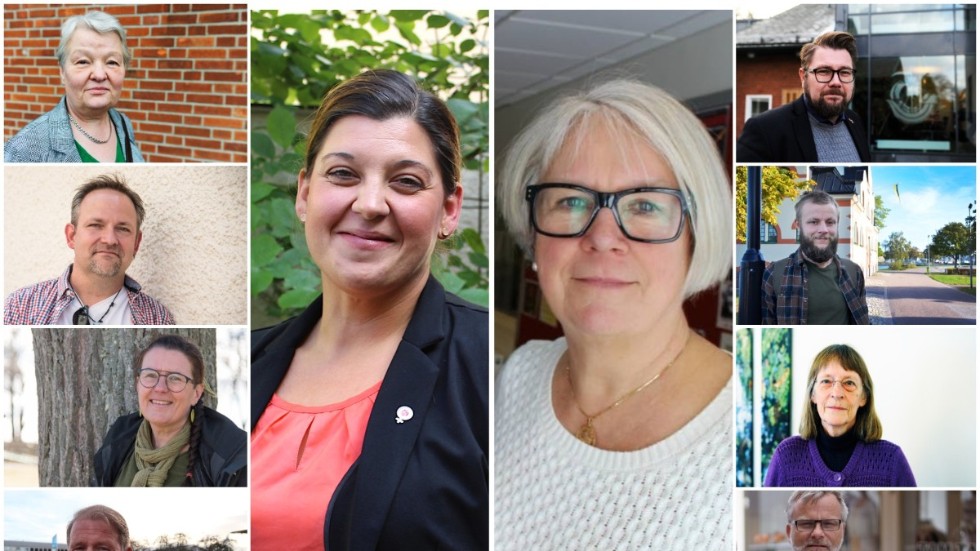 Vi frågade lokala politiker om deras syn i flyktingfrågan. Överst från vänster: Ingela Svensson (C), Fredrik Lindström (L), Akko Karlsson (MP), Harald Hjalmarsson (M), Angelica Katsanidou (S), Maud Ärlebrant (KD), Dan Nilsson (S), Jacob Hoffsten (SVP), Mariann Gustafsson (V), Jonas Jalkteg (WP).