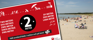 Två meters avstånd – i vatten och på land