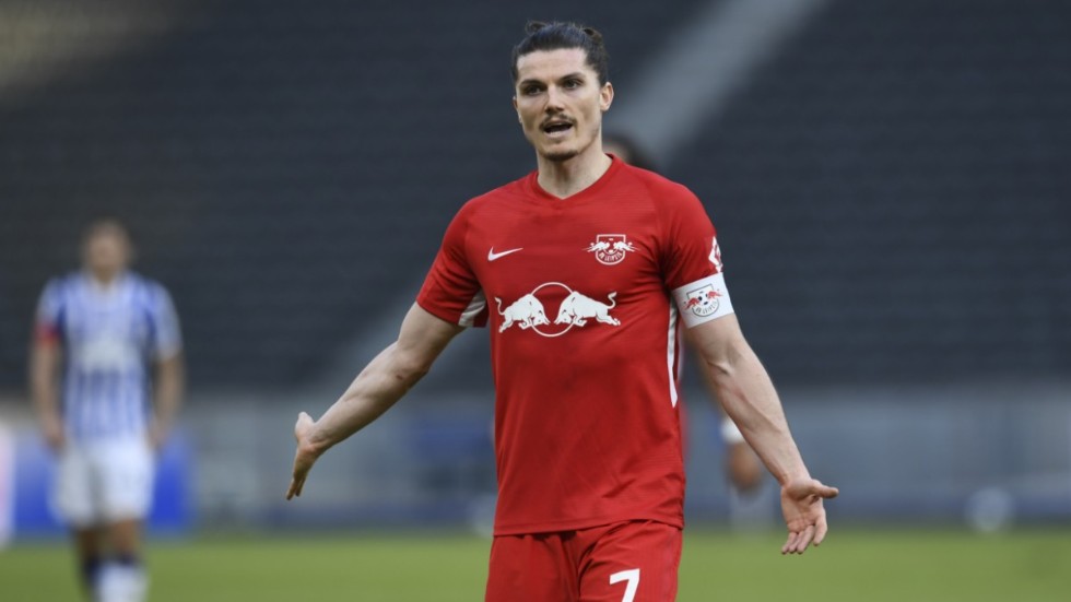 Leipzigs Marcel Sabitzer stod för ett drömmål i bortamötet med Hertha Berlin