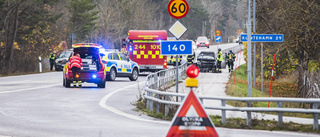 Toftavägen stängdes av efter trafikolycka