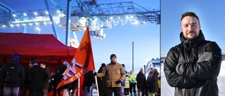 Gruvarbetare stöttar hamnarbetarna i Göteborg