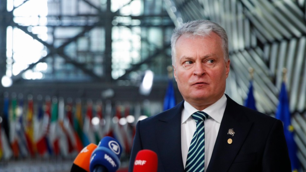 Litauens president Gitanas Nauseda beklagar att Kina ger igen mot landet efter beskedet att Taiwan får ha en delegation på plats i Vilnius. Arkivbild.