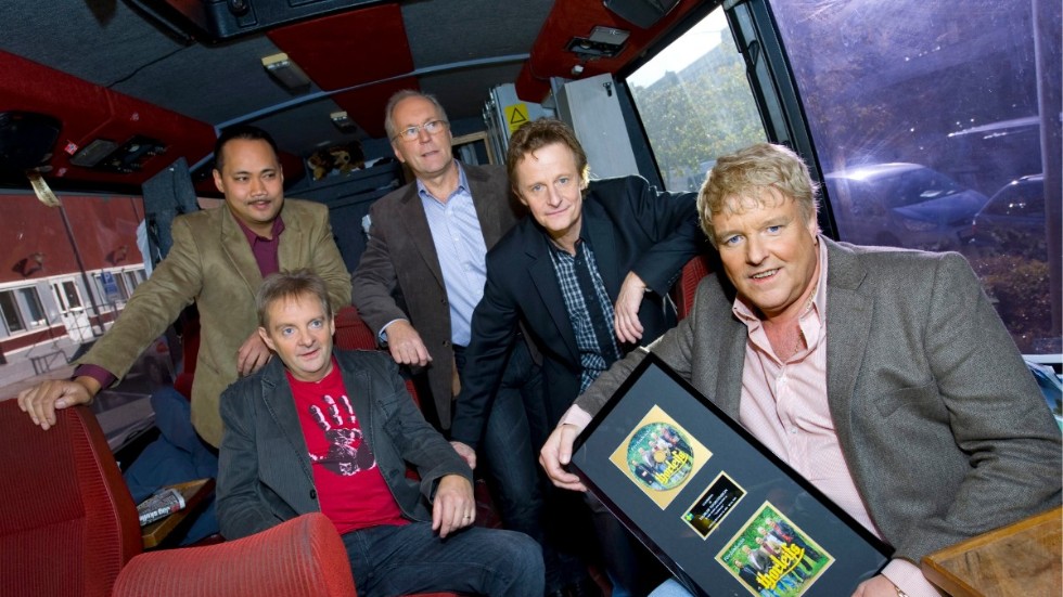 Thorleif Torstensson (th) och bandet Thorleifs med Magnus Franzén, Kim Lindahl, Hans-Willie Magnusson och Jörgen Löfstedt. Arkivbild.