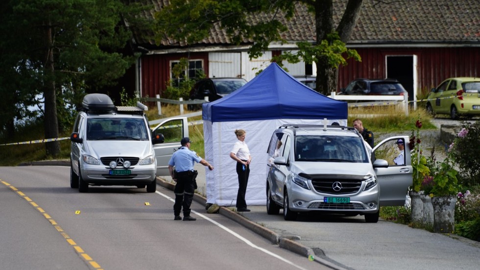 En svensk man sköts ihjäl av norsk polis i Valaskjold, Sarpsborg, på lördag morgon.