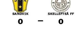 Mållös match när Sandvik mötte Skellefteå FF