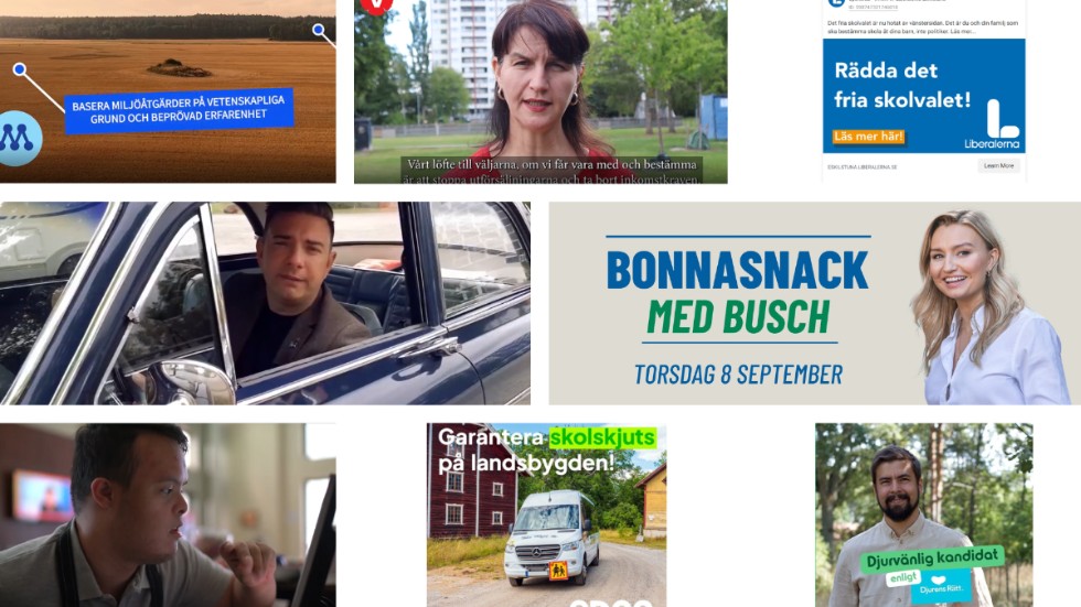 Här är de politiska annonser som fått mest spridning i sociala medier innan valet.