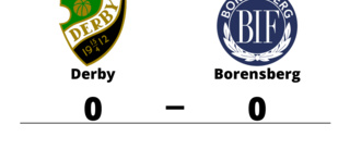 Mållöst när Derby tog emot Borensberg