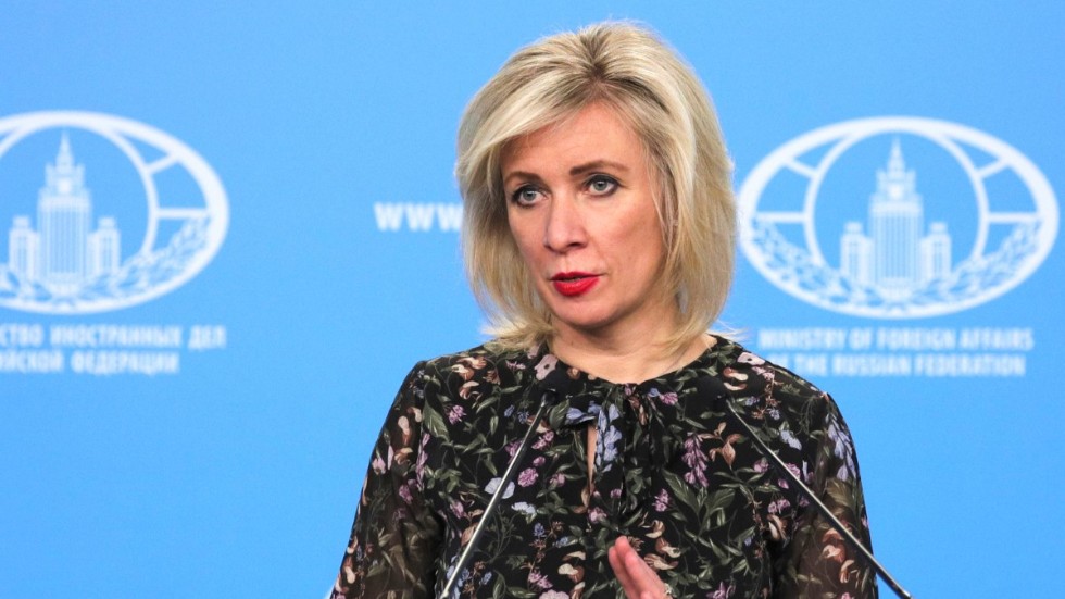 Den ryska utrikesdepartementets talesperson Maria Zacharova. Arkivbild.