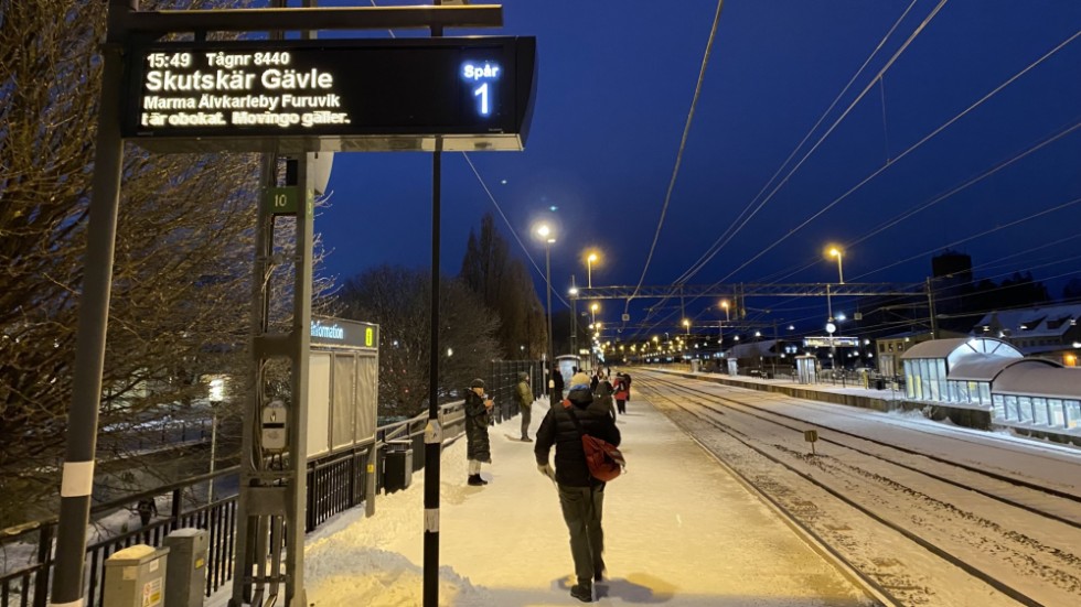 Den utsatta flickan gick på tåget i Tierp och åkte norrut mot Gävle. Bilden har ingenting med händelsen att göra.