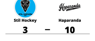 Haparanda utklassade Stil Hockey på bortaplan