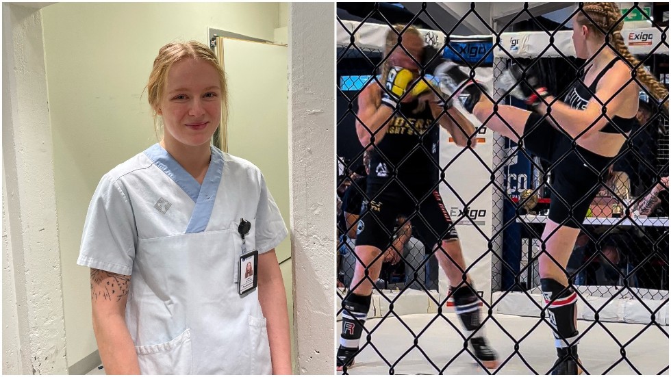 Läkarstudenten Emma Schiöler är snart på väg till VM i kampsporten MMA, som hon ägnar all sin fritid åt.