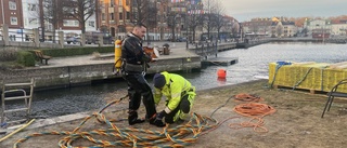 Starka strömmar försvårar arbetet under ytan