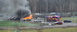 Husbil blev helt övertänd i Ektorp