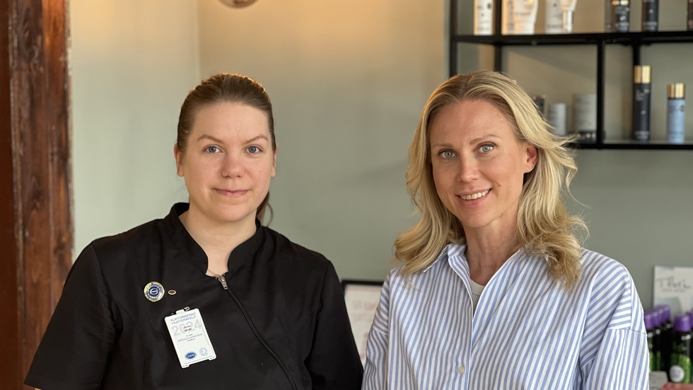 Linnea Sypula och Sandra Edlund på Cosmetink.