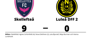 Luleå DFF 2 utklassat av Skellefteå borta