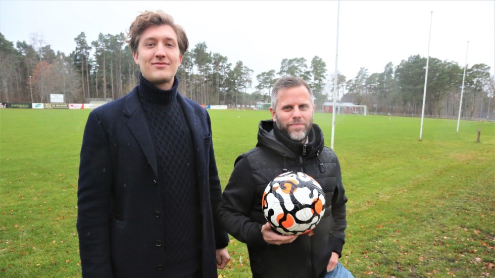 Victor Kisfaludy och Peter Lindvall från We Love Football som med start i sommar ligger bakom satsningen Fotbollsveckorna på Gotland.