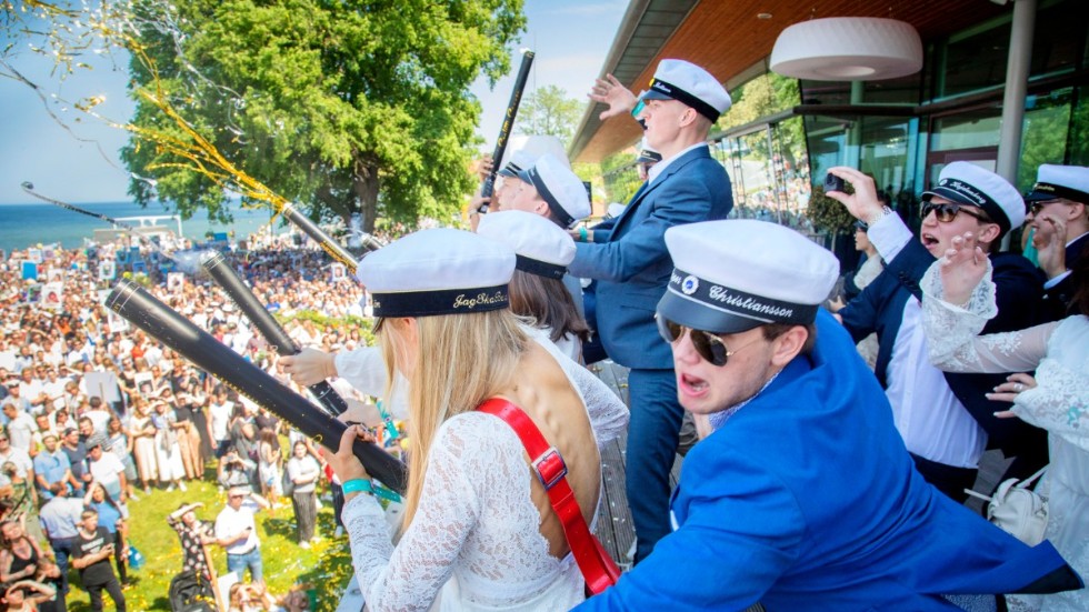 Senast studenterna fick springa ut på Wisby strands balkong var år 2019.