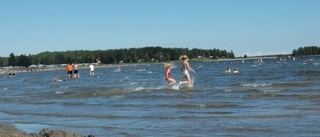 Otjänligt badvatten vid havsbadet i Piteå